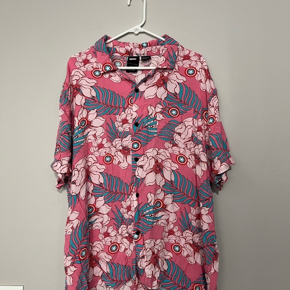 Marvel Other - Floral Pink Men's Shirt